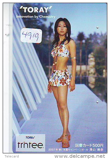 Télécarte Japon EROTIQUE (4919) EROTIC * TORAY * JAPAN ACTRESS * PHONECARD EROTIK * BIKINI GIRL * FEMME SEXY LADY - Moda