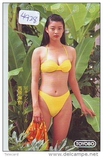 Télécarte Japon EROTIQUE (4928) EROTIC * TOYOBO * JAPAN ACTRESS * PHONECARD EROTIK * BIKINI GIRL FEMME SEXY LADY - Moda