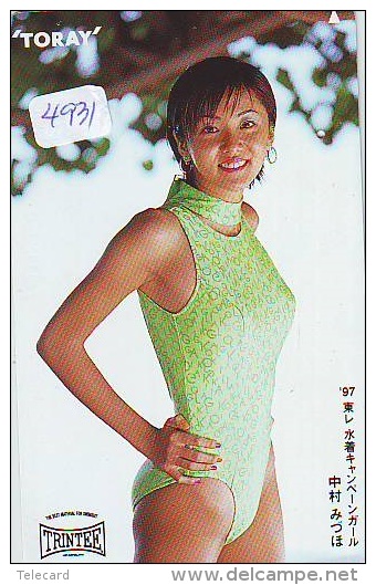 Télécarte Japon EROTIQUE (4931) EROTIC * TORAY TRINTEE * JAPAN ACTRESS * PHONECARD EROTIK * BIKINI GIRL FEMME SEXY LADY - Moda