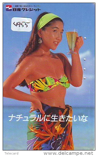 Télécarte Japon EROTIQUE (4955) EROTIC *  * JAPAN ACTRESS * PHONECARD EROTIK * BIKINI GIRL * FEMME SEXY LADY - Moda