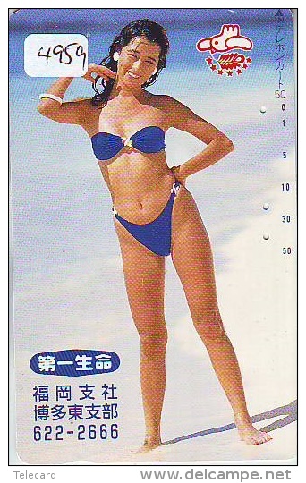 Télécarte Japon EROTIQUE (4959) EROTIC *  * JAPAN ACTRESS * PHONECARD EROTIK * BIKINI GIRL * FEMME SEXY LADY - Moda