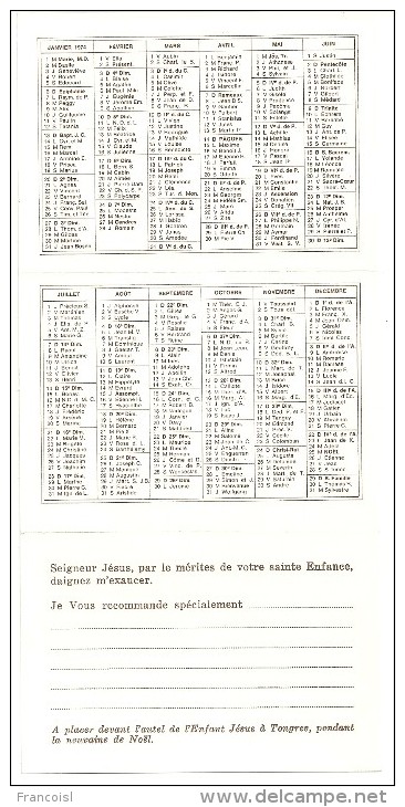 Que Jésus Te Bénisse. Calendrier Triptyque 1974. - Petit Format : 1971-80