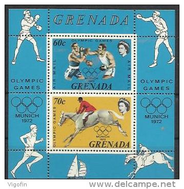 GD 1972-478-9 OLYMPIC GAMES MUNCHEN, GRENADA, S/S, ** - Sommer 1972: München