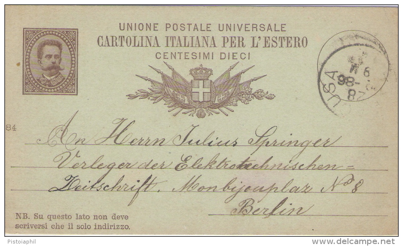 Cartolina Postale UPU C.10, Millesimo 84; Da Siracusa A Berlino - Ganzsachen