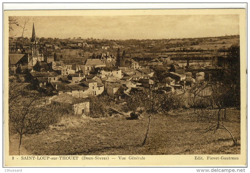 Carte Postale Ancienne Saint Loup Sur Thouet - Vue Générale - Saint Loup Lamaire