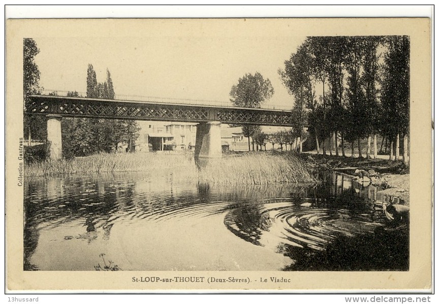 Carte Postale Ancienne Saint Loup Sur Thouet - Le Viaduc - Saint Loup Lamaire