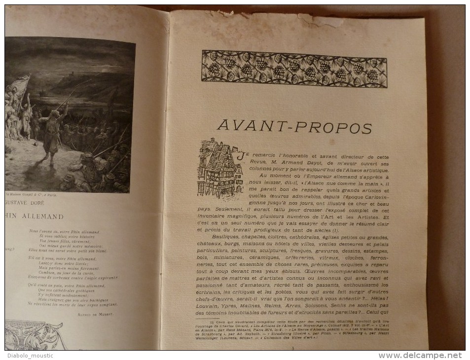 1916  Spécial Revue Des Deux Mondes : L'ALSACE DELIVREE...L'ART Et Les ARTISTES (clichés Armée , Lévy, Braun,  Etc) - 1901-1940