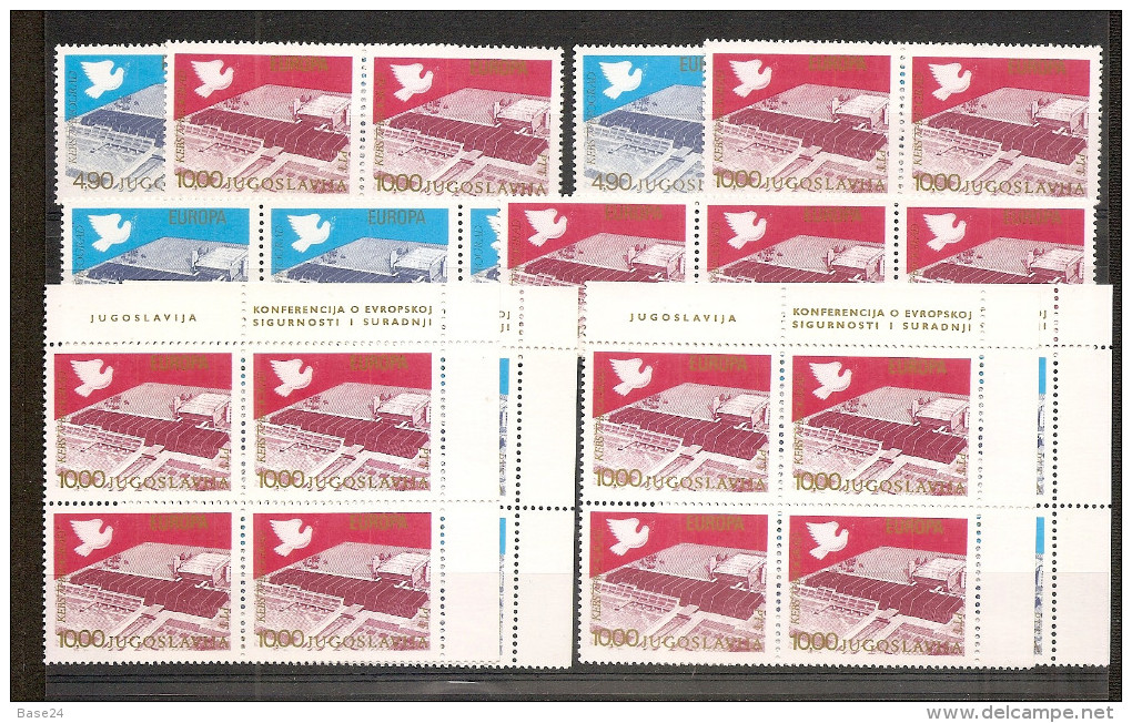 1977 Jugoslavia Yugoslavia CONFERENZA SICUREZZA EUROPA EUROPE 15 Serie Di 2v. (1588/89) MNH** - Unused Stamps