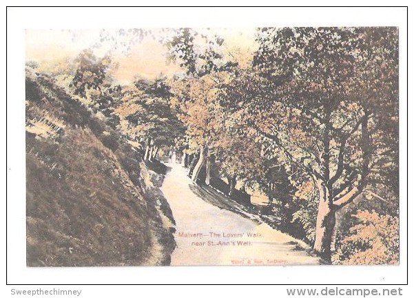 Malvern THE LOVERS WALK NEAR ST ANNS WELL Vintage Postcard Worcestershire -  Unused - Other & Unclassified