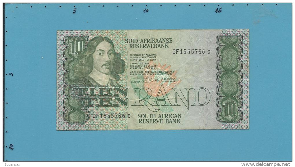 South Africa - 10 RAND - ( 1990 - 93 ) - Pick 120.e - Sign. 7 - Watermark: Jan Van Riebeek - 2 Scans - Afrique Du Sud