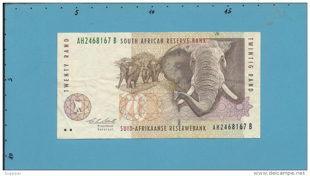 South Africa - 20 RAND - ( 1993 ) - Pick 124.a - Sign. 7 - Watermark: Elephant Head - 2 Scans - Südafrika