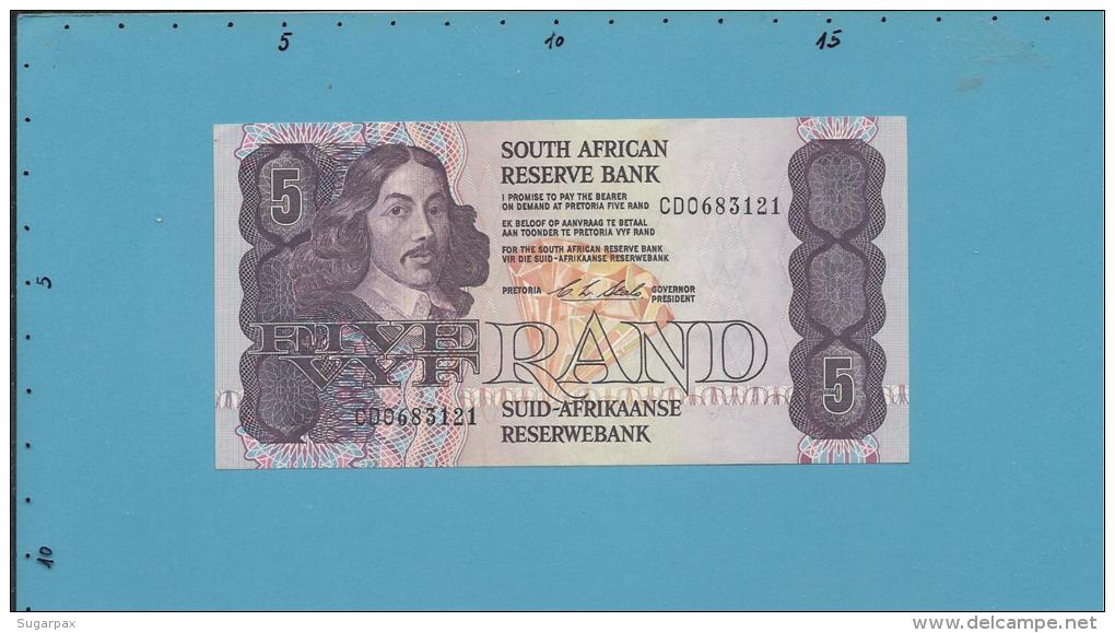 South Africa - 5 RAND - ( 1990 - 94 ) - Pick 119.e - Sign. 7 - Watermark: Jan Van Riebeek - 2 Scans - Südafrika