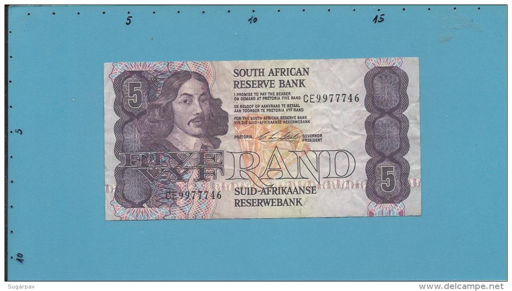 South Africa - 5 RAND - ( 1990 - 94 ) - Pick 119.e - Sign. 7 - Watermark: Jan Van Riebeek - 2 Scans - Südafrika