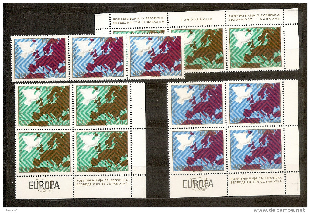 1977 Jugoslavia Yugoslavia CONFERENZA EUROPA EUROPE 7 Serie Di 2v. (1580/81) MNH** - Nuovi