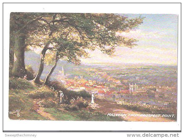 MALVERN From Prospect Point Art Drawn Artist Postcard Raphael Tuck Oilette Unused Picturesque Counties - Autres & Non Classés