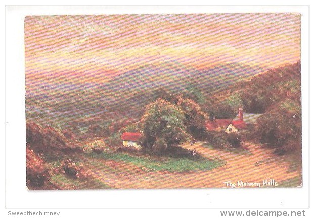 THE MALVERN HILLS Art Drawn Artist Postcard ON THE AVON SERIES Unused Picturesque POSTCARD - Other & Unclassified