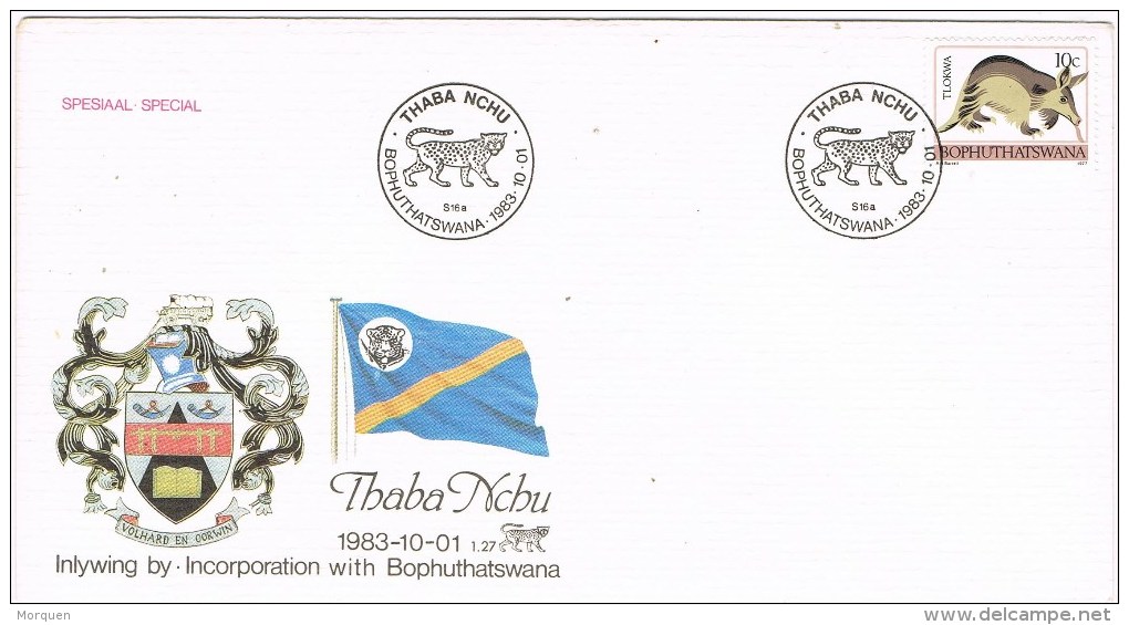 9779. Carta F.D.C. BOPHUTHATSWANA 1883. Thaba Nchu Incorporation - Bofutatsuana