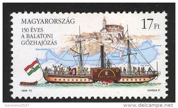 HUNGARY 1996 TRANSPORT Sea Vehicle SHIP BOAT - Fine Set MNH - Unused Stamps