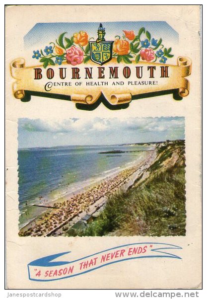 A VIEW FROM EASTCLIFF ON A COVER FOR HOLIDAY SNAPS - BOURNEMOUTH - Centre Of Health And Pleasure - Bournemouth (bis 1972)