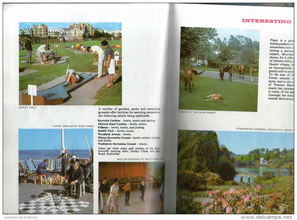 A GUIDE BOOK OF BOURNEMOUTH - 1960's - 188 Pages - With Approx 100 Pages Of All Hotels Available At The Time - Europa