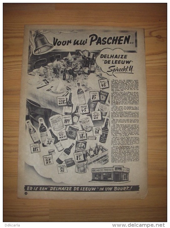 Reclame Uit 1947 - Delhaize "De Leeuw" - Delhaize Frères "Le Lion" - Publicités