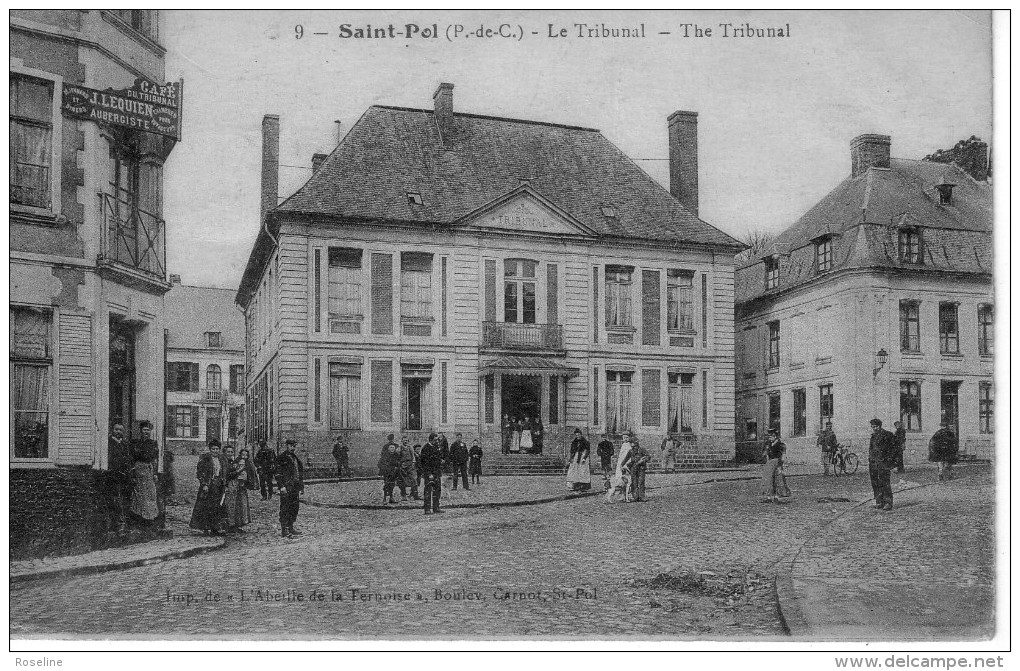 62  SAINT POL SUR TERNOISE    PAS DE CALAIS  -  TRIBUNAL  -   CPA   N/B  9x14  BE - Saint Pol Sur Ternoise