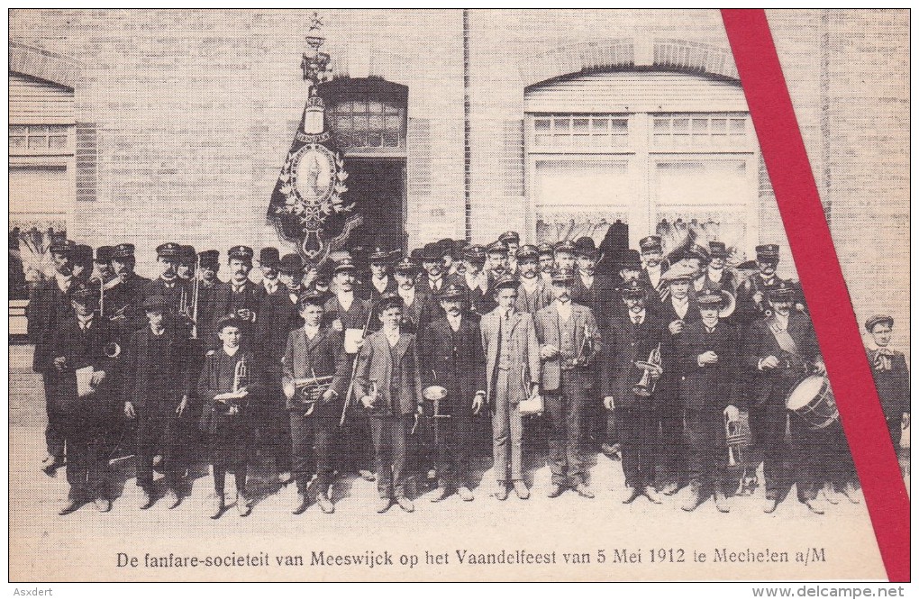 MAASMECHELEN - Fanfare Van MEESWIJCK - Meeswijk -  Vaandelfeest Mei 1912 - Verso - Maasmechelen