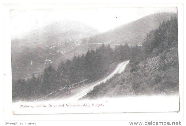 Malvern JUBILEE DRIVE & WORCESTERSHIRE BEACON Vintage Postcard Worcestershire -  Used 1907 WITH STAMP - Other & Unclassified