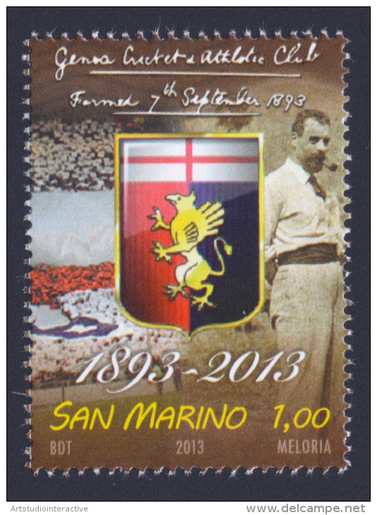 2013 SAN MARINO "120 ANNI DEL GENOA CALCIO" SINGOLO MNH - Unused Stamps