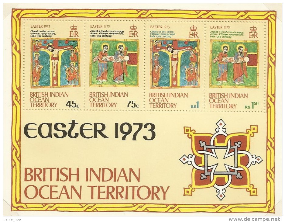 British Indian Ocean Territory 1973 Easter Miniature Sheet MNH - Territoire Britannique De L'Océan Indien