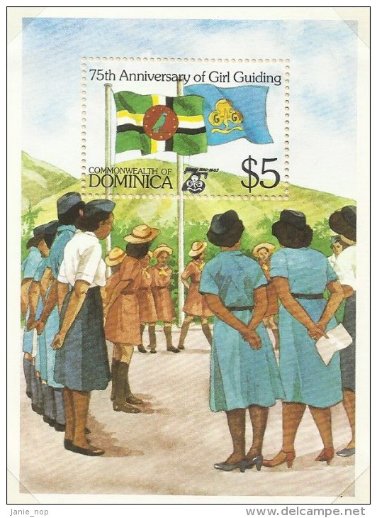 Dominica 1985 Girl Guides 75th Anniversary Souvenir Sheet MNH - Dominica (1978-...)