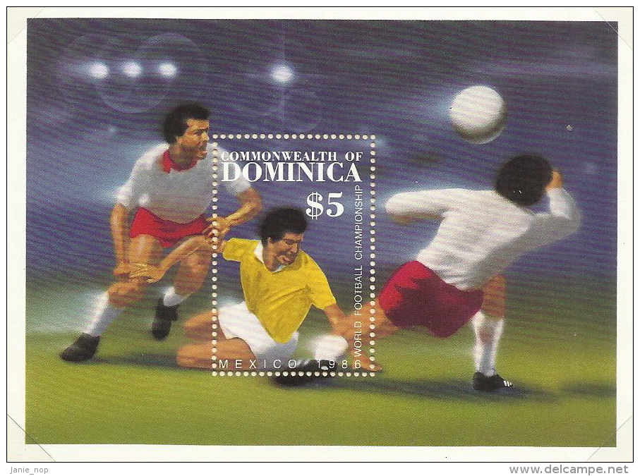 Dominica 1986 FIFA World Cup Mexico, Souvenir Sheet MNH - Dominica (1978-...)