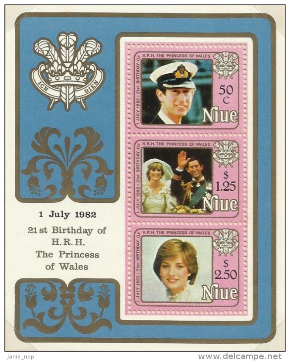 Niue 1982 21st Birthday Of HRH Princess Of Wales Souvenir Sheet MNH - Niue