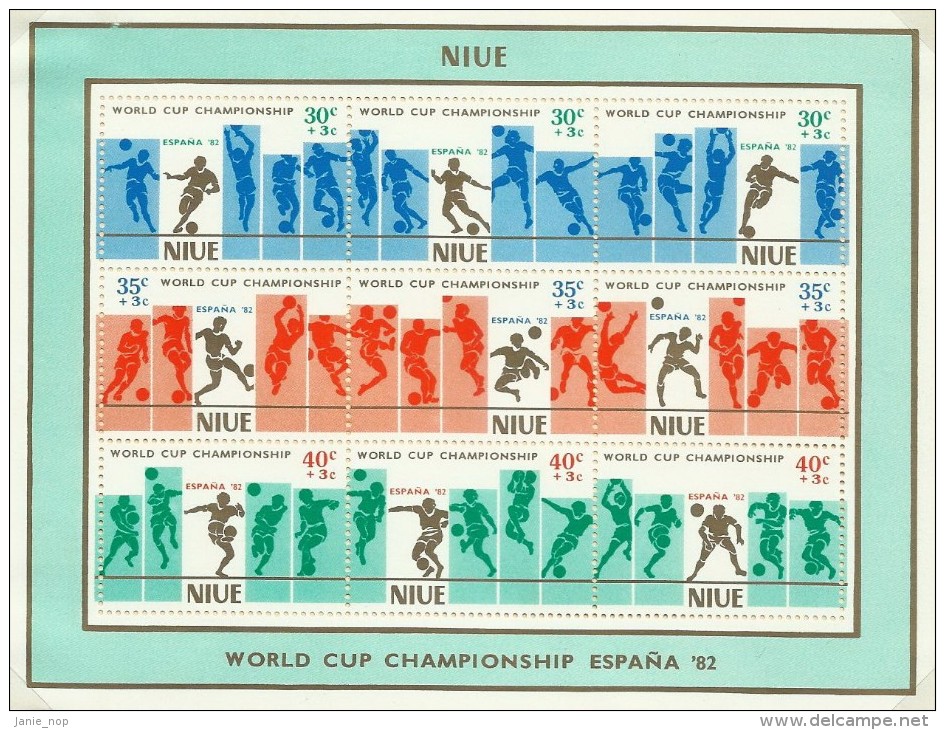 Niue 1982 World Cup Championship Espana 82 Souvenir Sheet MNH - Niue