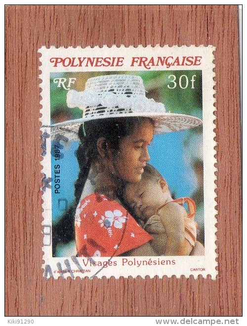 POLYNESIE  FRANCAISE  --  VISAGES  POLYNESIENS    --  **  30  F. **  -- POSTE 1987  --  BEG - Used Stamps