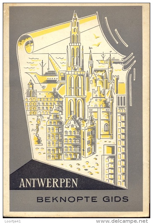 Beknopte Gids Stad Antwerpen 1953 - Met Kaart - Publiciteit Reclame - Sachbücher