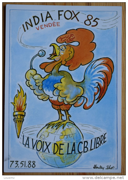 Carte QSL (?) - India Fox 85 Vendée - La Voix De La CB - Donkey Shot - (n°2161) - CB-Funk