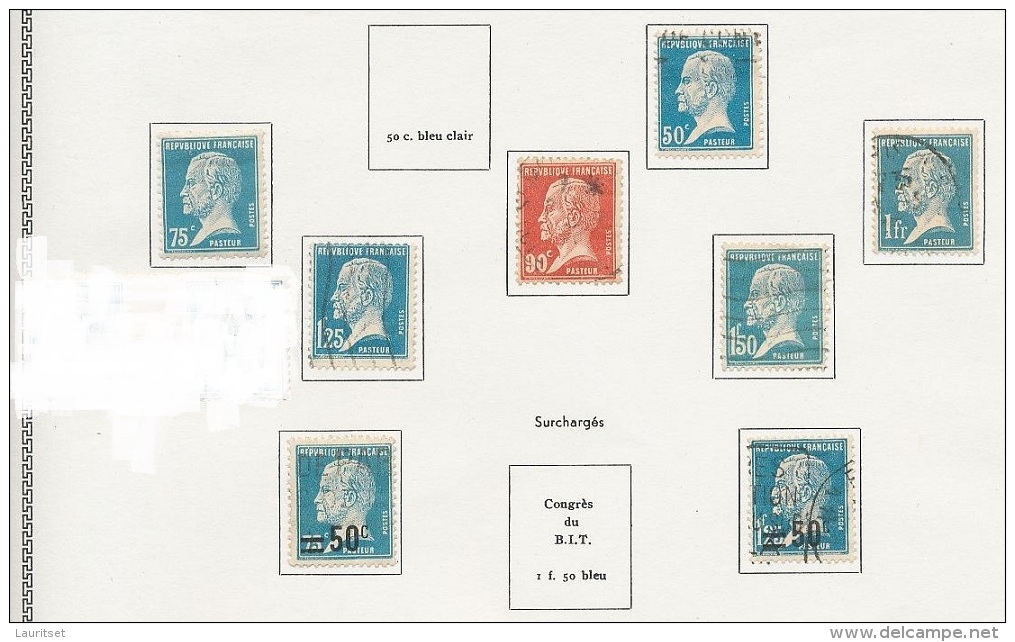 FRANKREICH France 1923-1924 Type Louis Pasteur Small Specialized Lot Of Various Color Shades */o - 1922-26 Pasteur