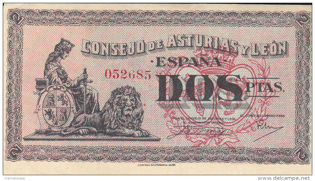 2 PTS ASTURIAS Y LEON  1936 - 1-2 Pesetas