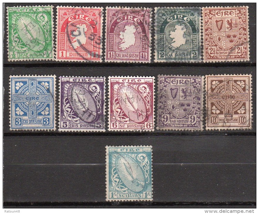 N° 40/45- 47/51 - Oblitéré  -  - IRLANDE - Collections, Lots & Series