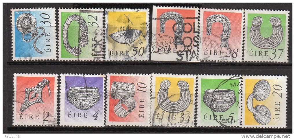 Lot 12 Timbres  - Oblitéré  -  - IRLANDE - Collections, Lots & Séries