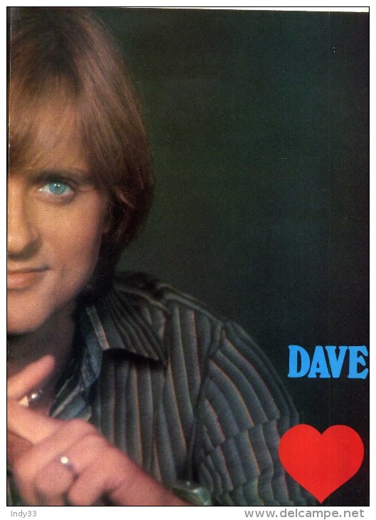 - POSTER DAVE  . DOUBLE PAGE DU MAGAZINE PODIUM 1976 . - Posters