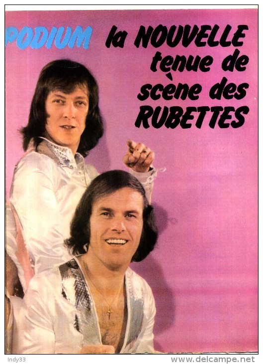 - POSTER RUBETTES   . DOUBLE PAGE DU MAGAZINE PODIUM 1976 . - Manifesti & Poster