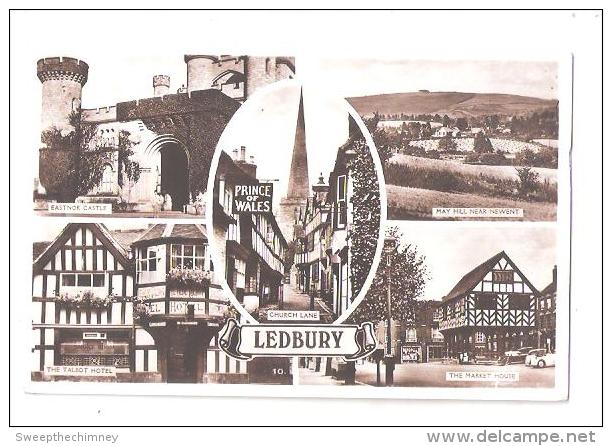 RP LEDBURY MULTIVIEW HEREFORDSHIRE SHOWS EASTNOR CASTLE PUBS ETC UNUSED - Herefordshire