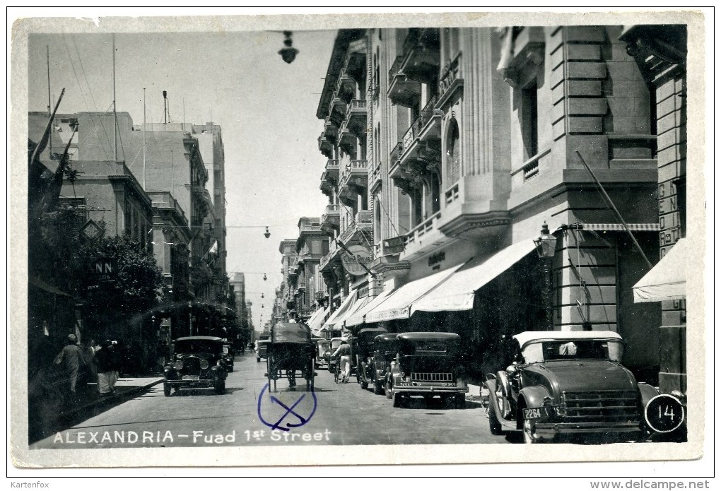 Alexandria, Fuad 1st Street, Oldtimer, Kutsche, Lehnert & Landrock - Alexandria