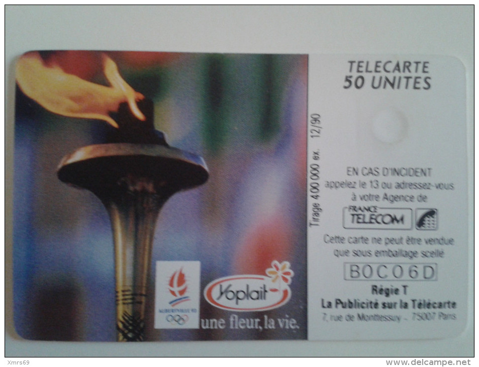 Télécarte 50 - Yoplait, La Fleur Olympique - 1990 - 1990