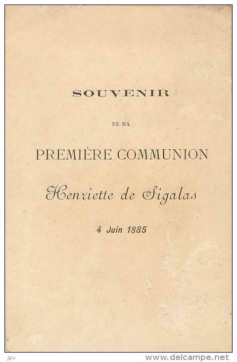 IMAGE PIEUSE . 1885 . COMMUNION . CONFORMER A LA VOLONTE DE DIEU - Images Religieuses