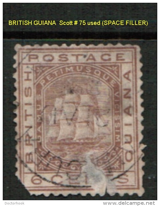 BRITISH GUYANA   Scott  # 75 USED (FAULTS---SPACE FILLER) - Britisch-Guayana (...-1966)