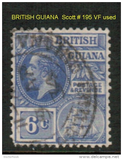 BRITISH GUYANA   Scott  # 195 VF USED - Britisch-Guayana (...-1966)