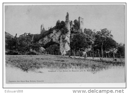 LES RUINES DE BEAUVOIR PRES DE ST MARCELLIN  SERIE DAUPHINE  CARTE PRECURSEUR - Saint-Marcellin